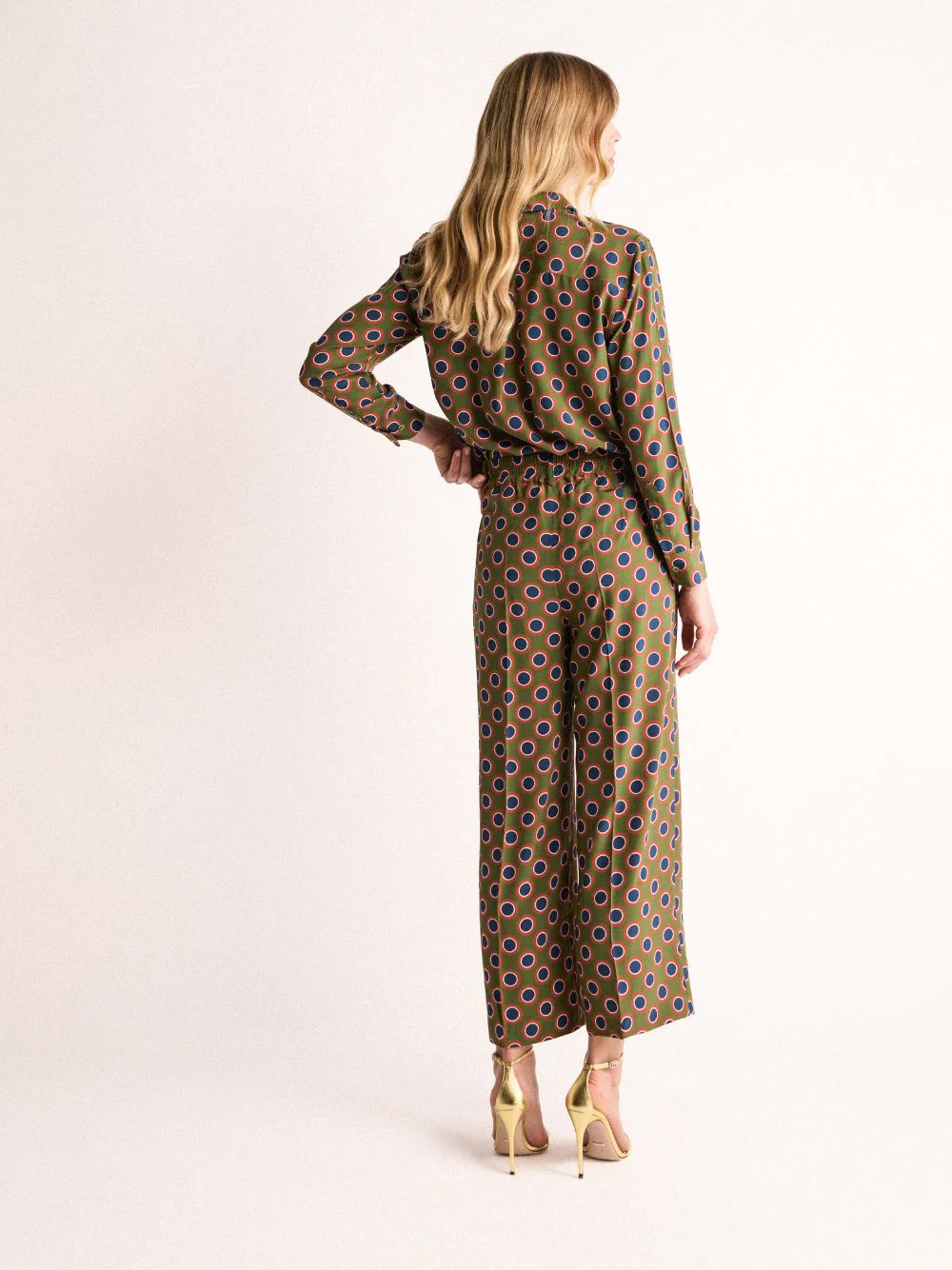 Sonia Symmetrical Eye Silk Pants - Image 3