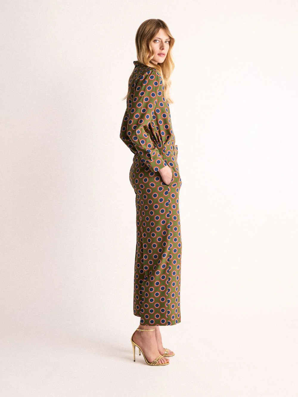 Sonia Symmetrical Eye Silk Pants - Image 5