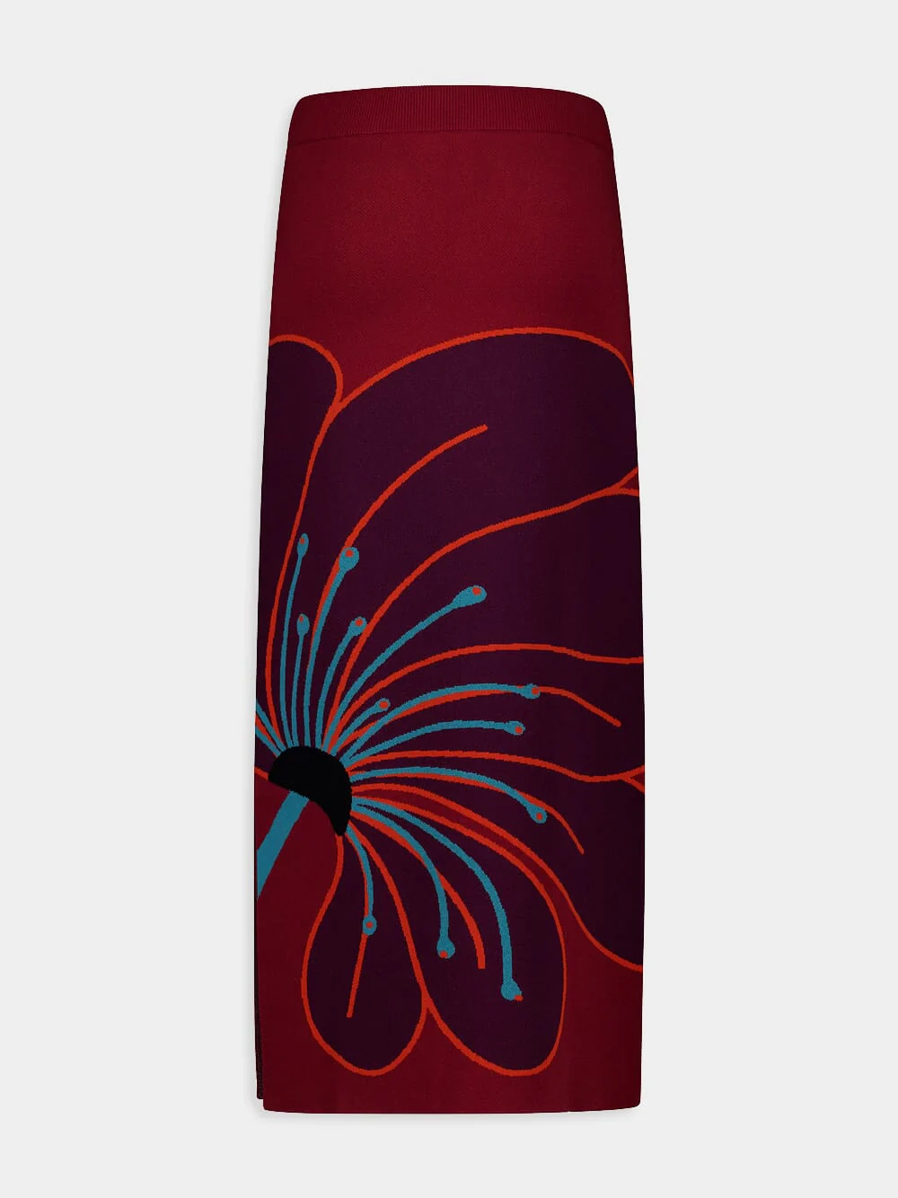 Spar Burnt Henna Jacquard Pencil Skirt - Image 3