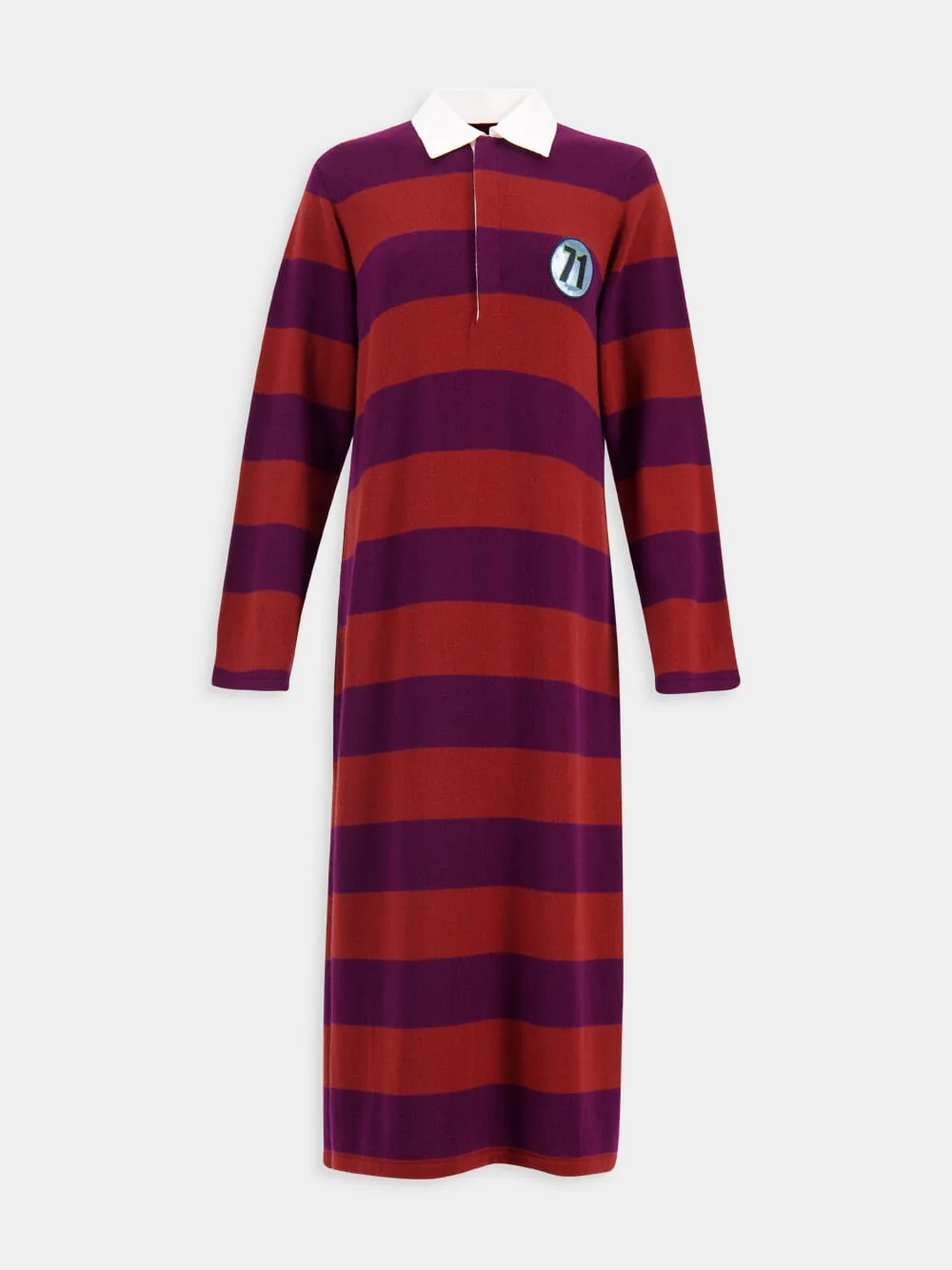 Sulfur Stripped Cashmere Polo Dress
