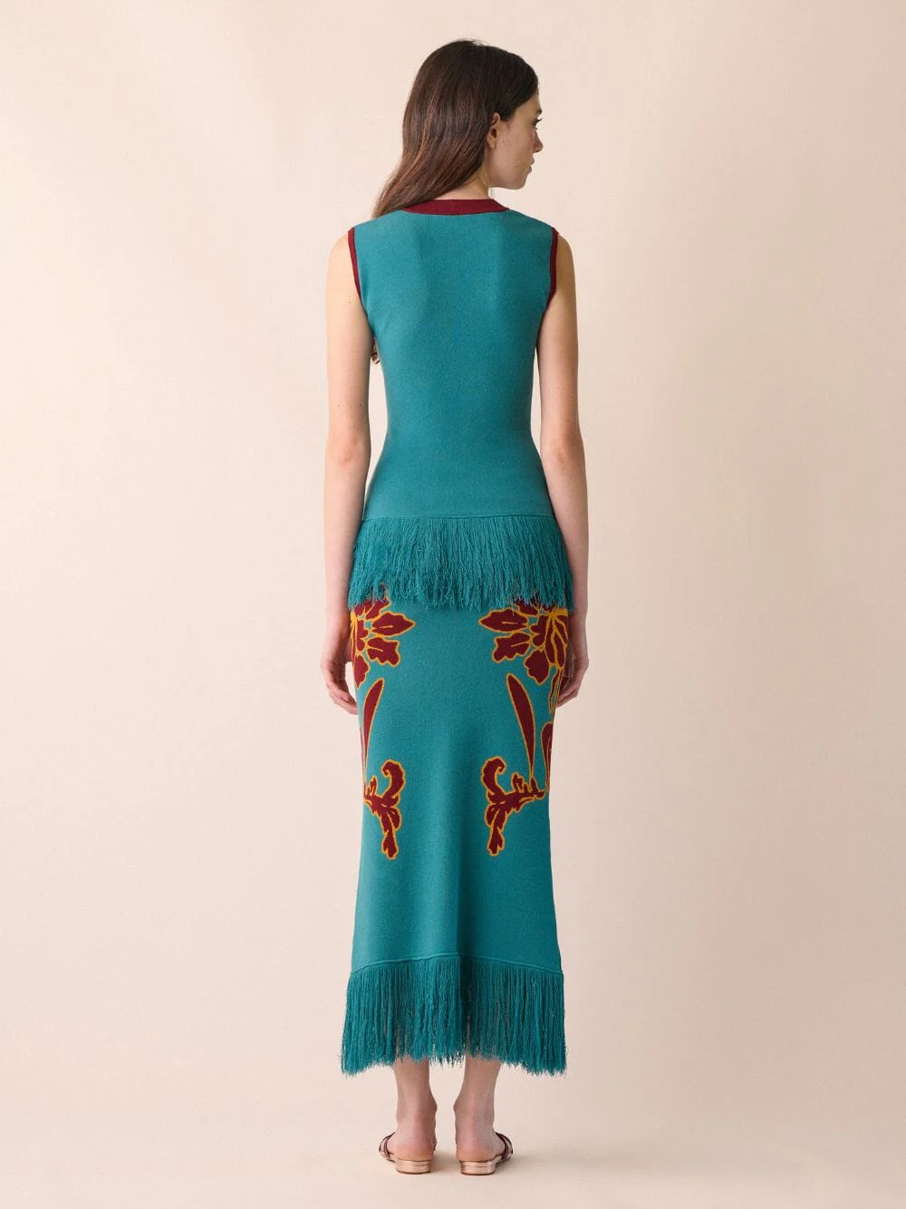 Turner Jacquard Skirt With Fringes - Image 6