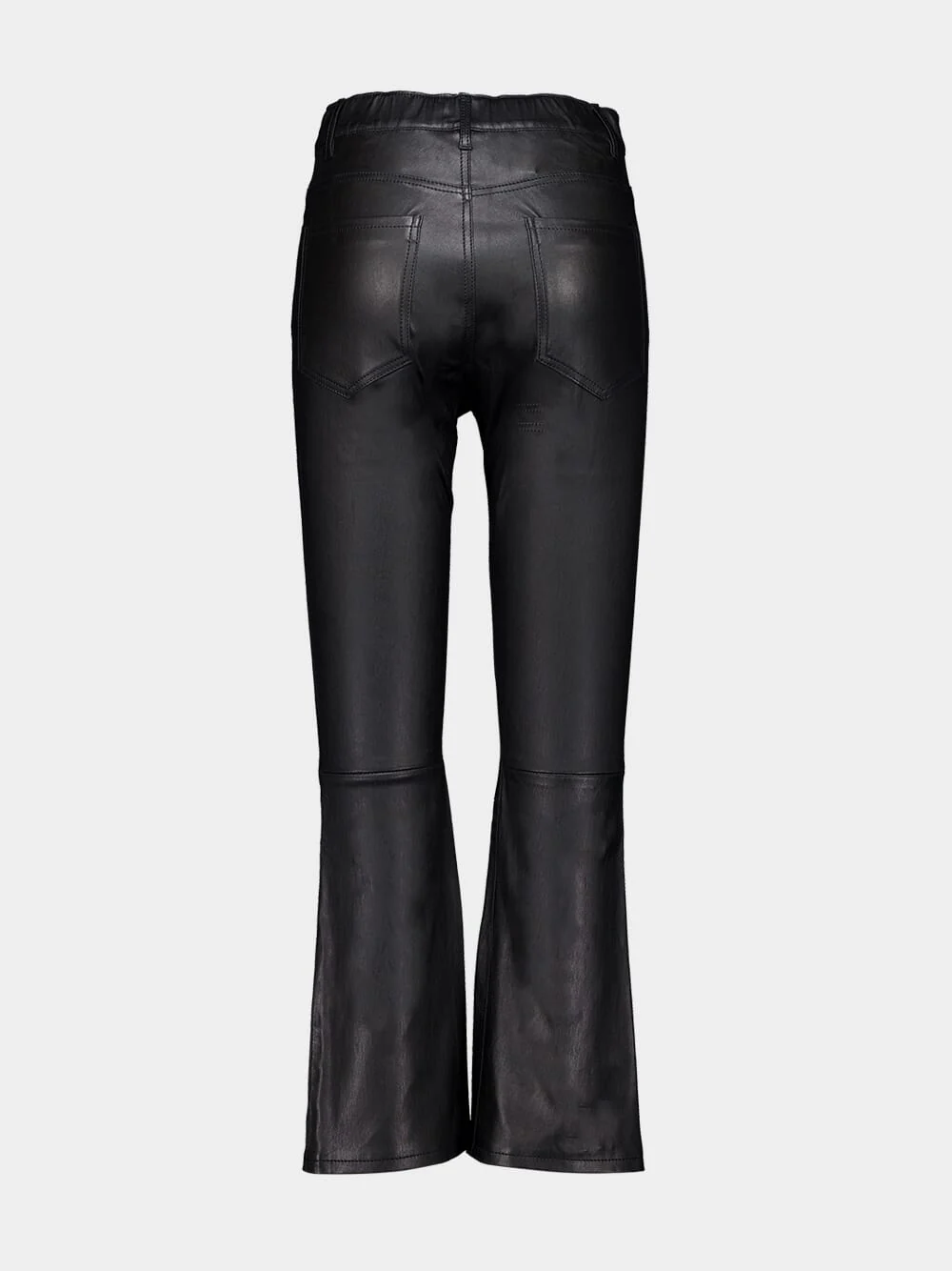 Zircon Tap Shoe Leather Flared Pants - Image 3