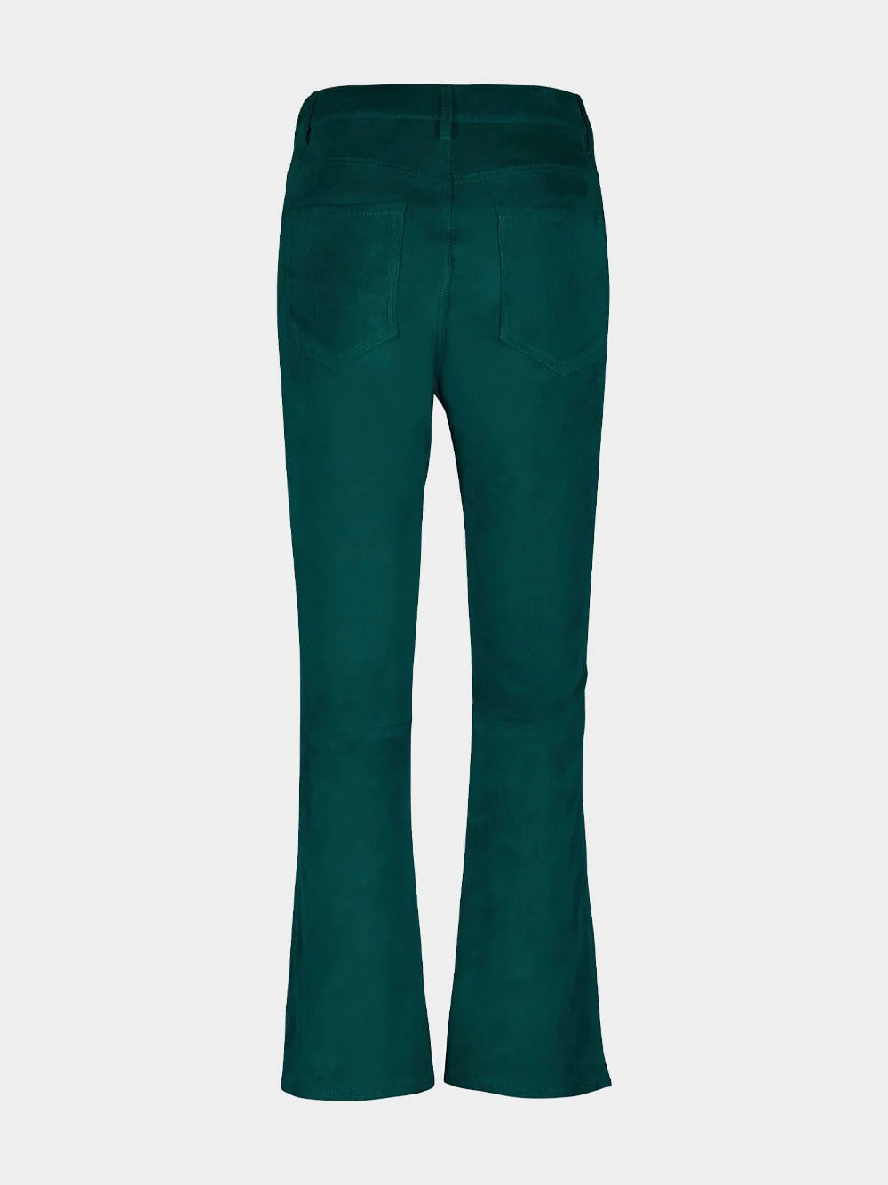 Zircon Teal Flared Suede Pants - Image 3