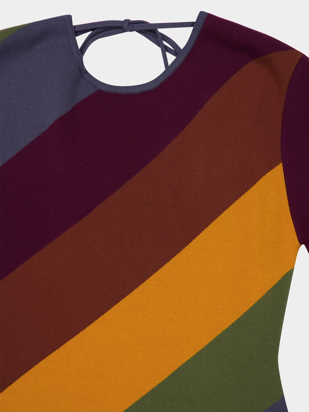 Curie Multi Stripes Knitted Cut-Out Back Dress - Image 7
