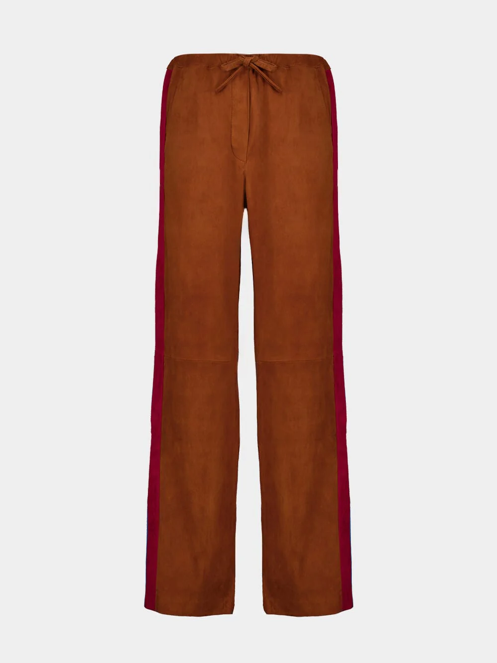 Dalila Caramel Café Suede Drawstring Pants