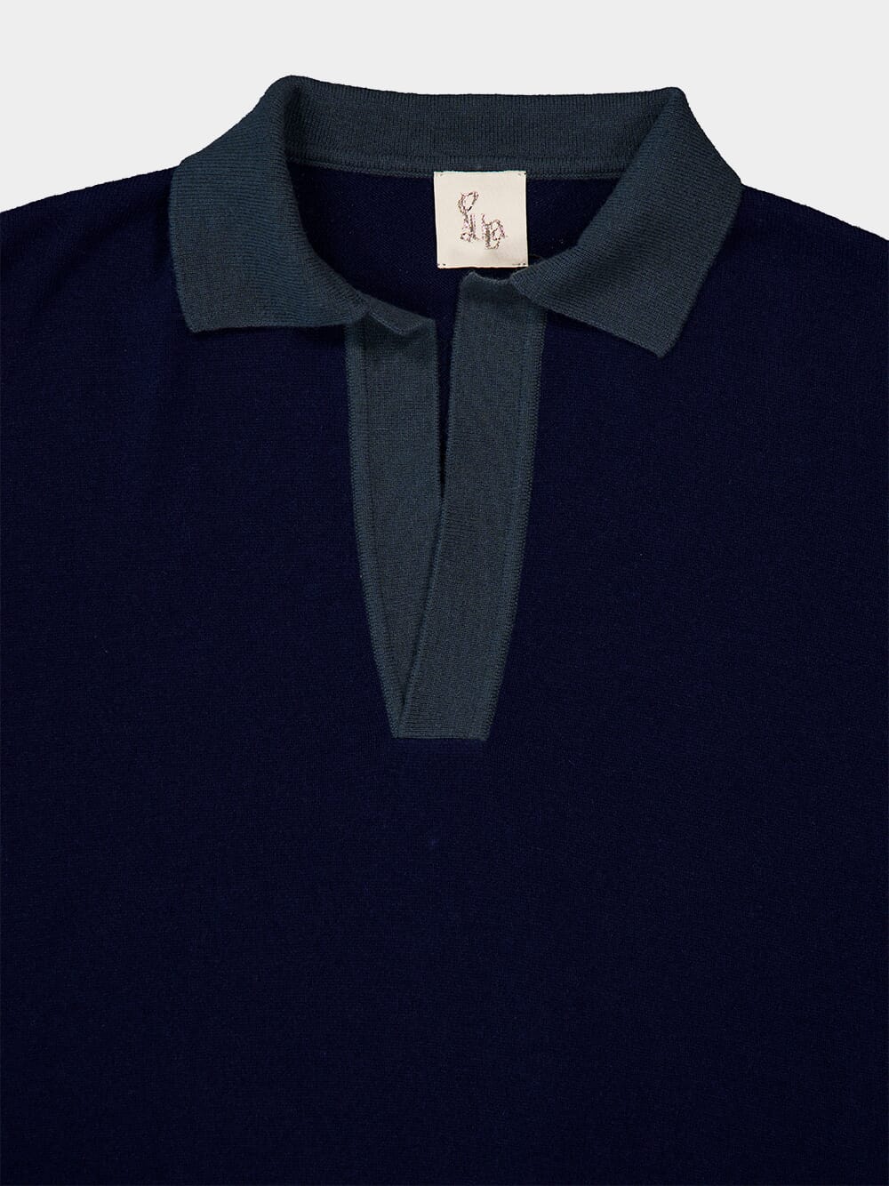 Diane Blue Cashmere V-Neck Blouse - Image 4