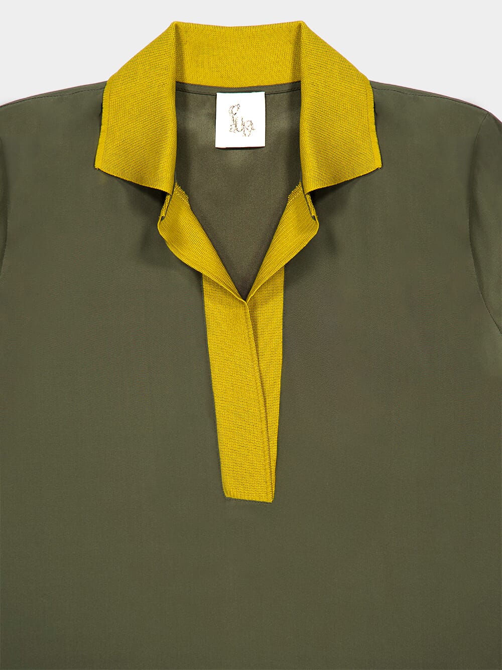 Diane Duffel Bag Silk V-Neck Long-Sleeve Top - Image 5