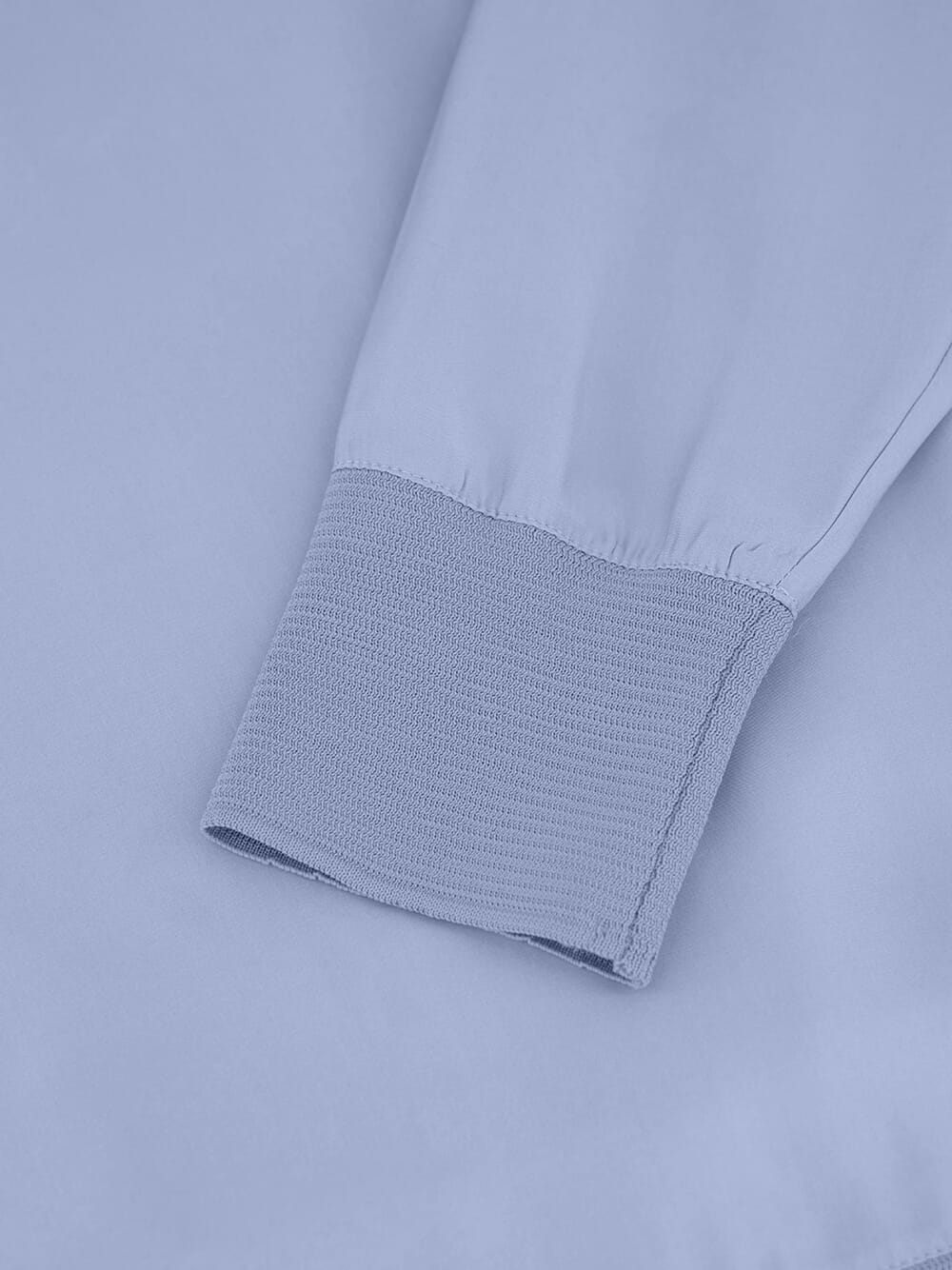 Diane Blue Silk V-Neck Blouse - Image 5