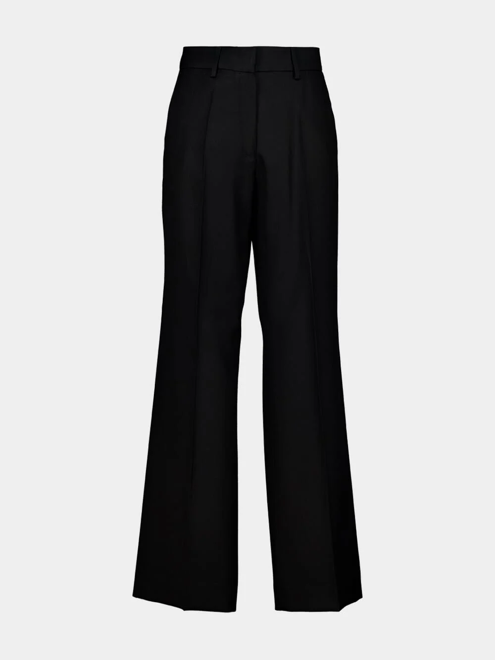 Dominique Black Wide-Leg Tailored Pants