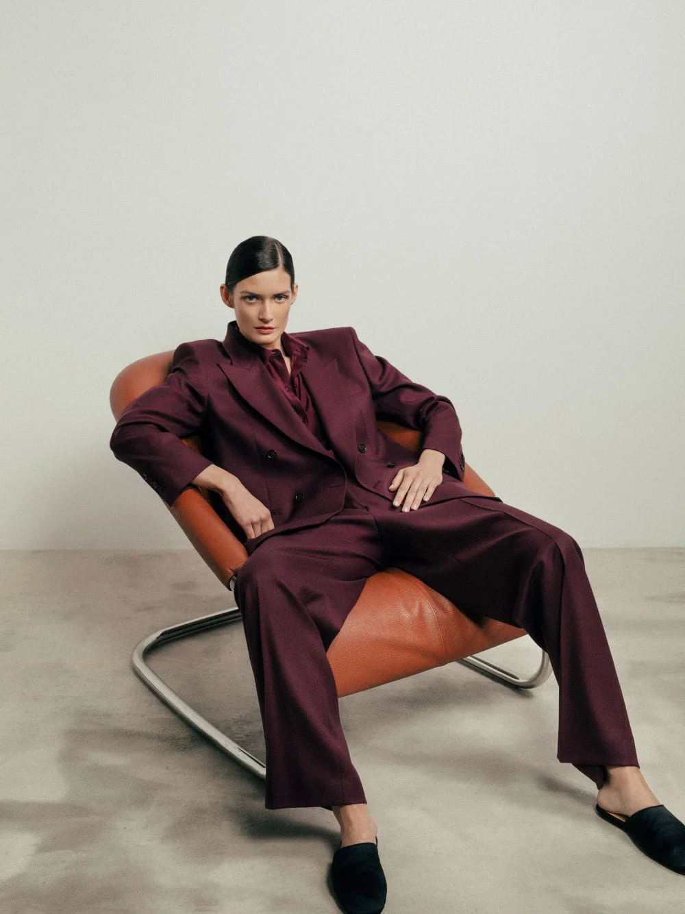 Betania Purple Oversized Boxy Blazer - Image 4