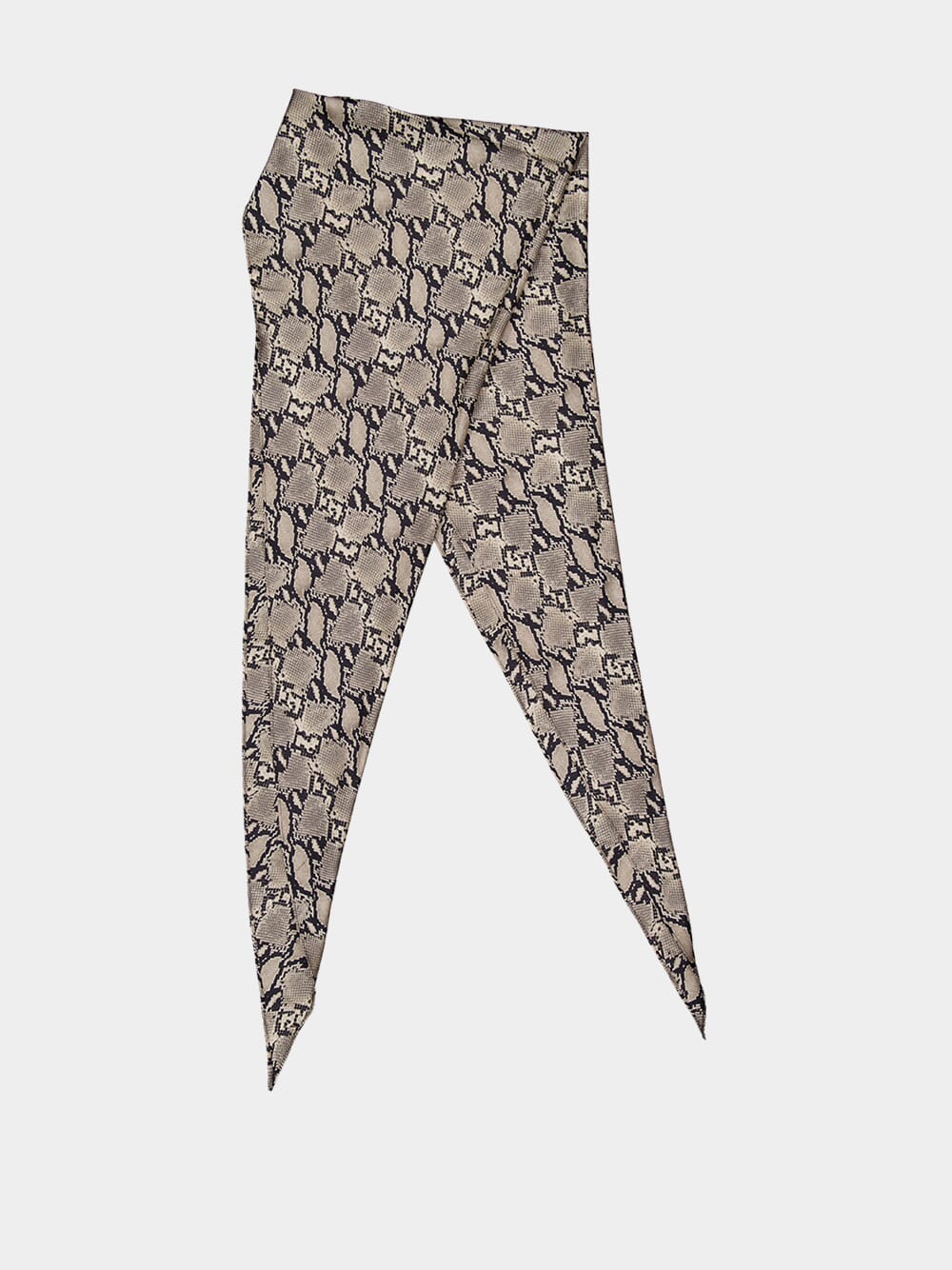 Edon Snakeskin Printed Silk Twill Scarf - Image 3