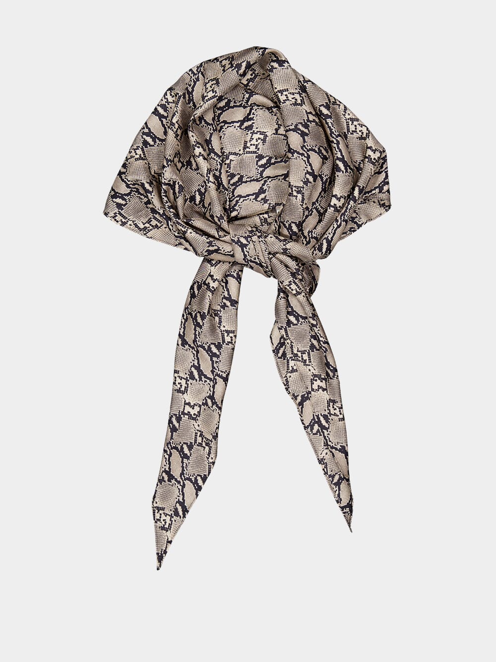 Edon Snakeskin Printed Silk Twill Scarf - Image 5