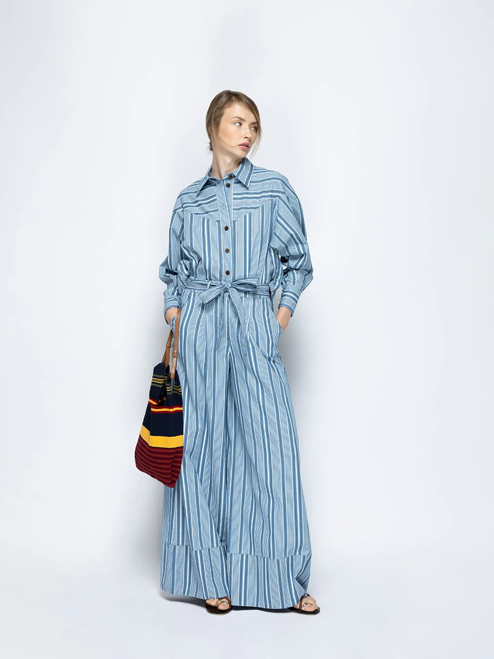 Brenda Denim Stripes Overshirt - Image 2