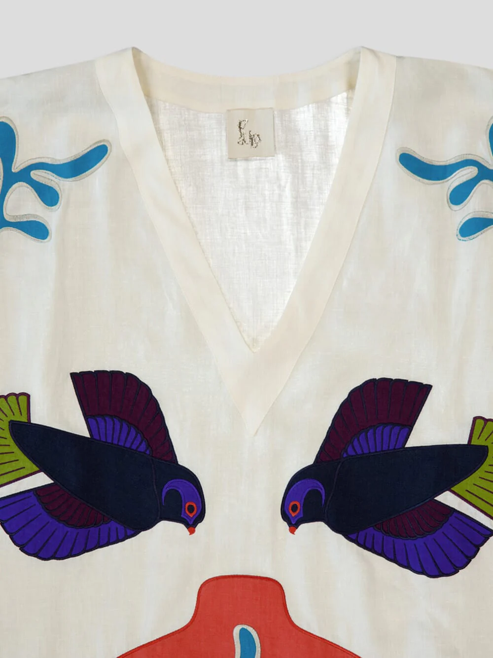 Embroidered Linen Dress - Image 3