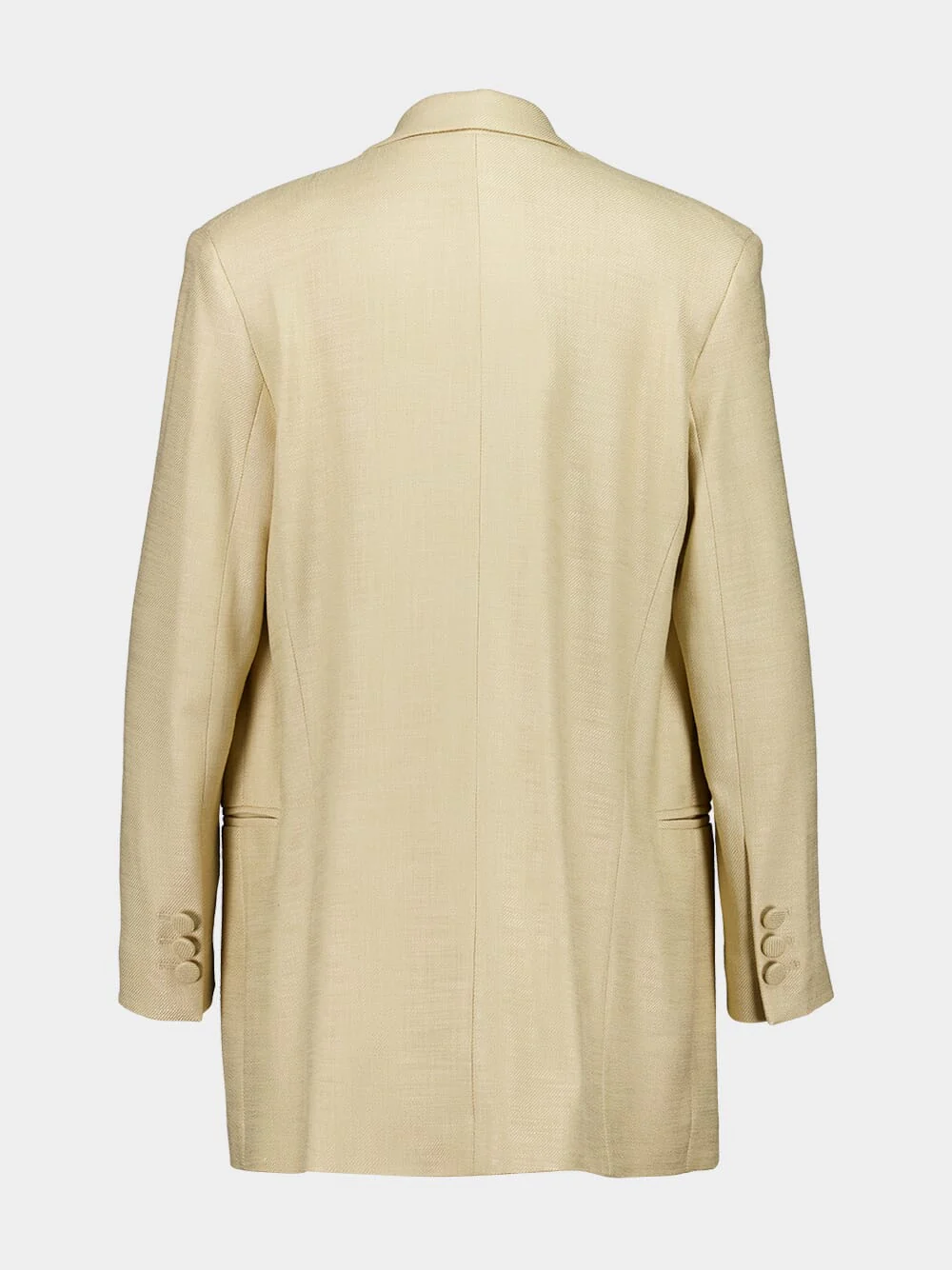 Frida Beige Deconstructed Twill Blazer - Image 6