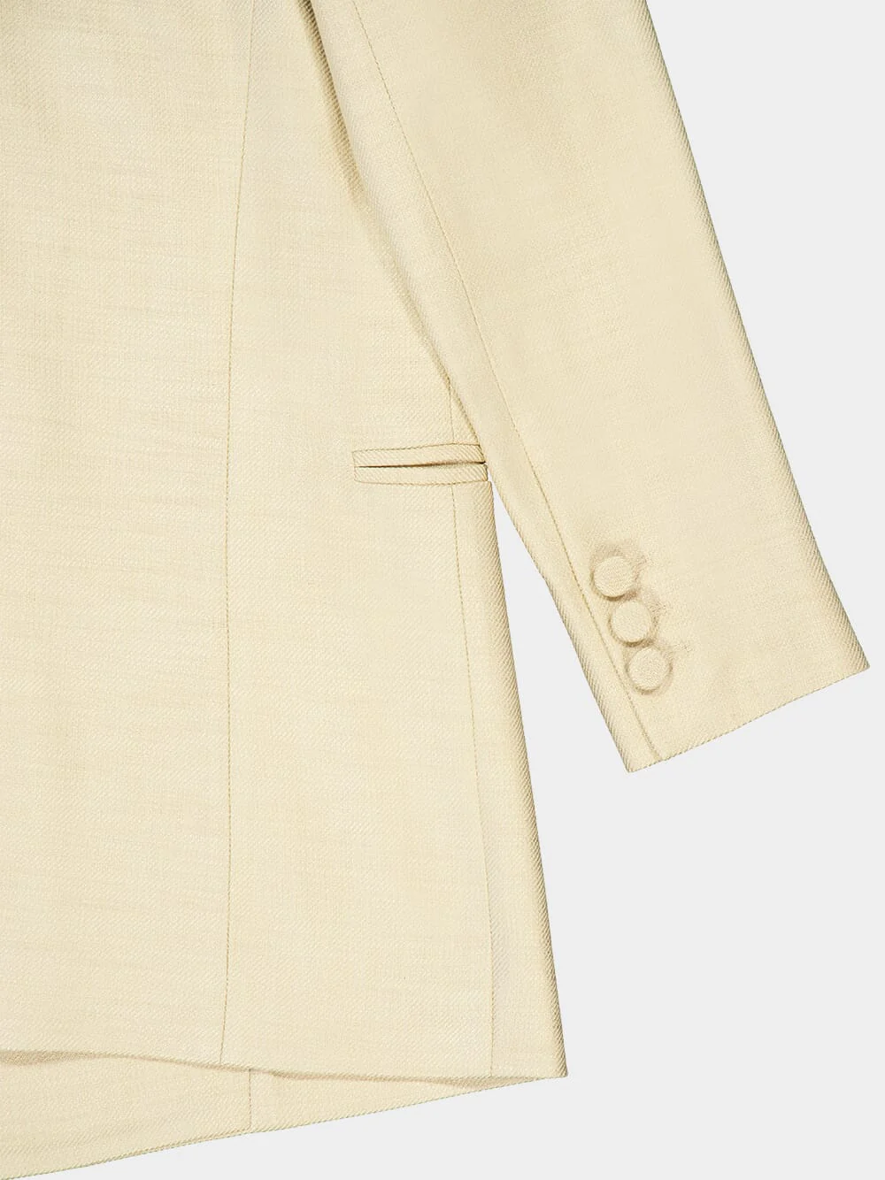 Frida Beige Deconstructed Twill Blazer - Image 8