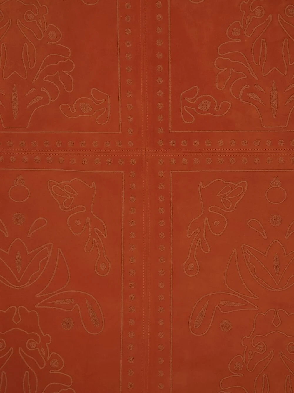 Gardenia Cinnamon Stick Embossed Suede Maxi Cape - Image 6