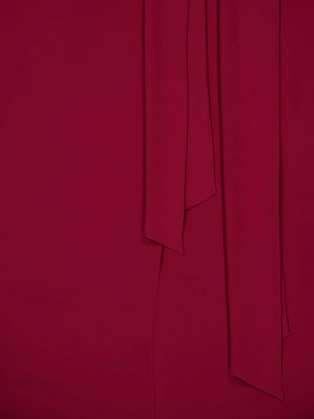 Irys Cabernet Wrap Dress with Collar Tie - Image 7