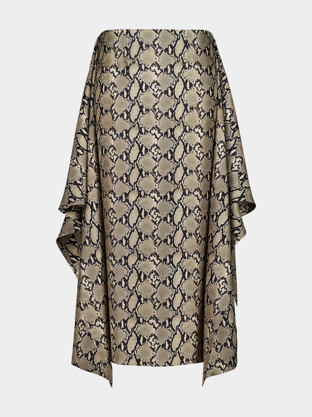 Ivy Snakeskin Wrap Skirt in Printed Silk Twill - Image 8