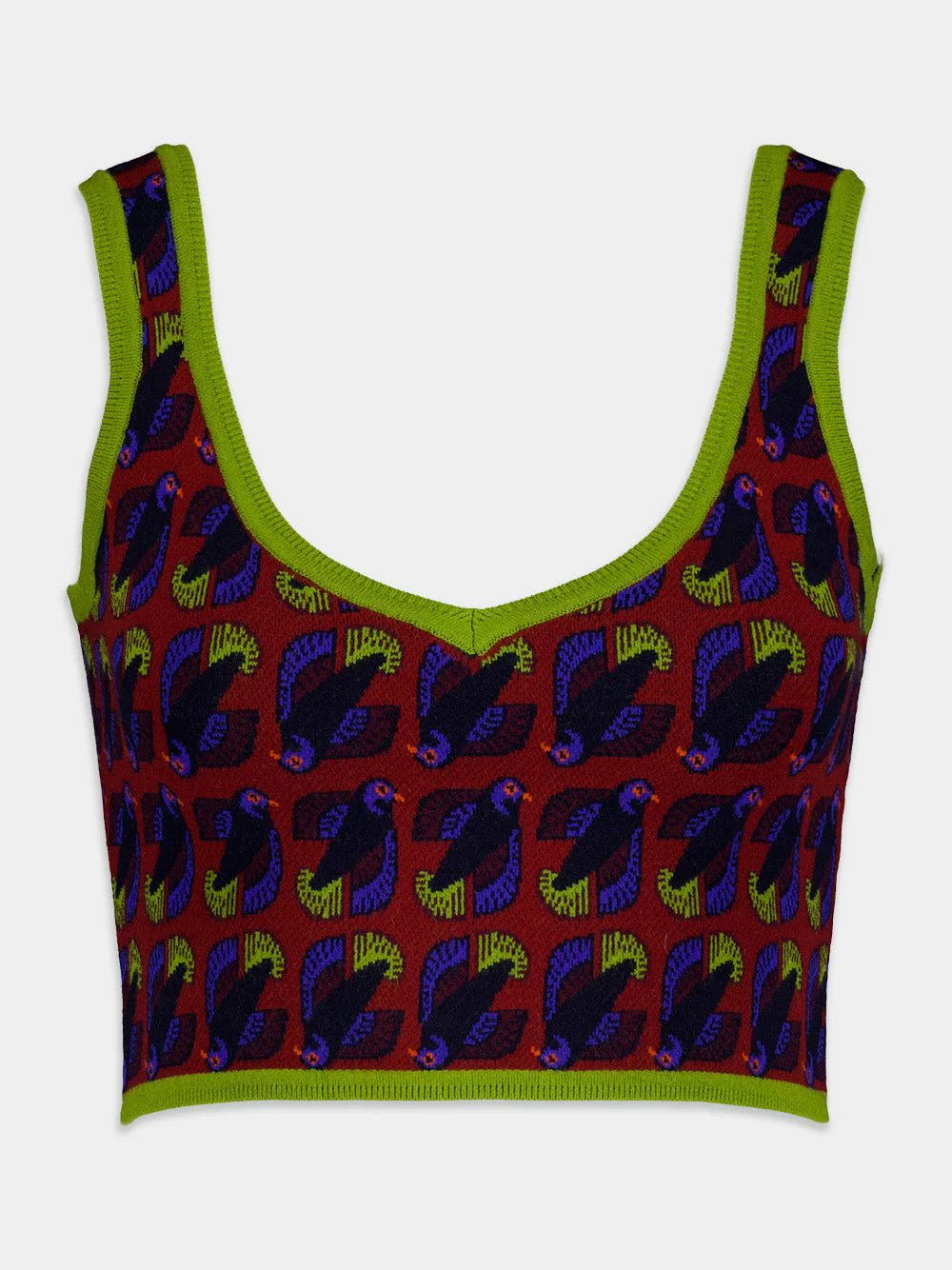 Leandra Jacquard Cropped Top