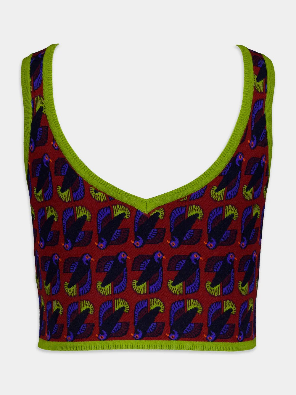 Leandra Jacquard Cropped Top - Image 4
