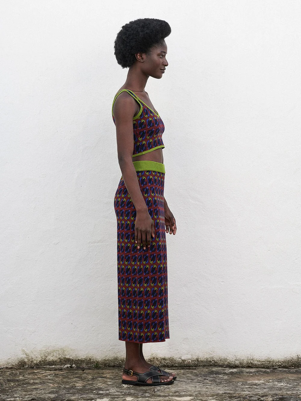 Leandra Jacquard Cropped Top - Image 5