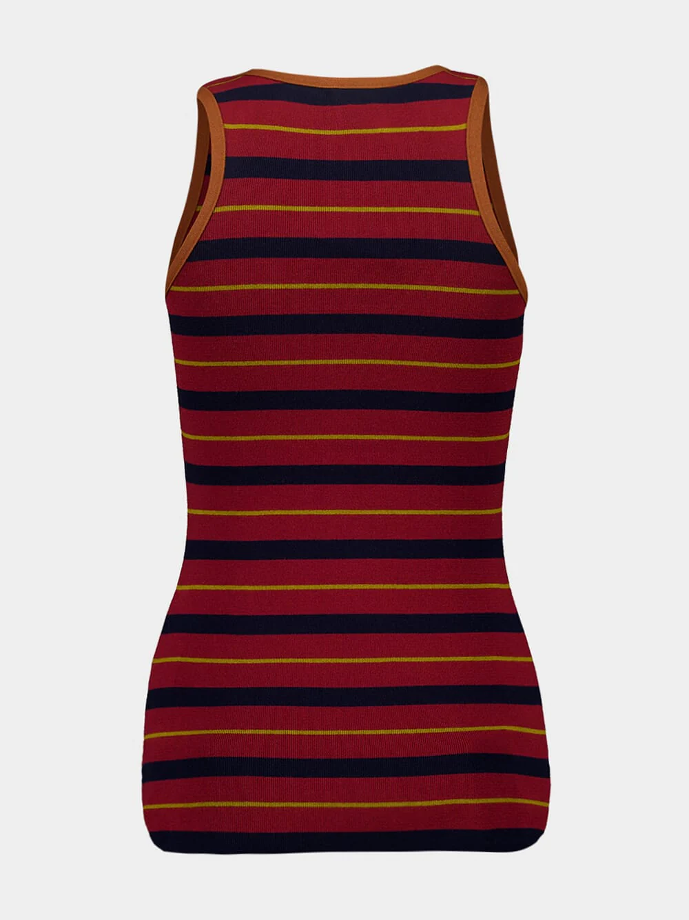Julia Red Dahlia Knitted Striped Tank Top - Image 4