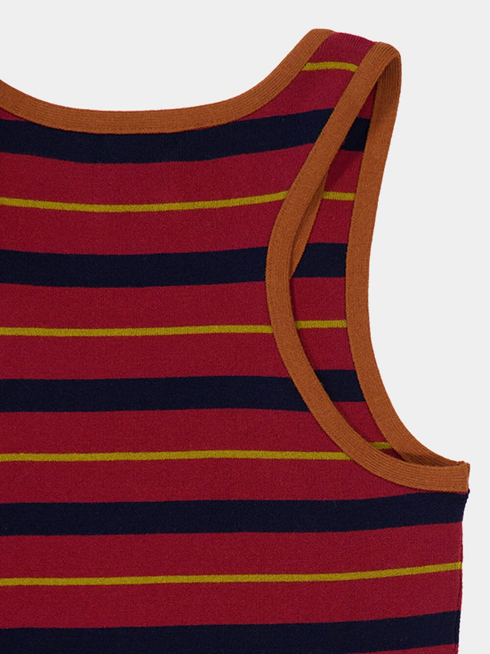 Julia Red Dahlia Knitted Striped Tank Top - Image 7