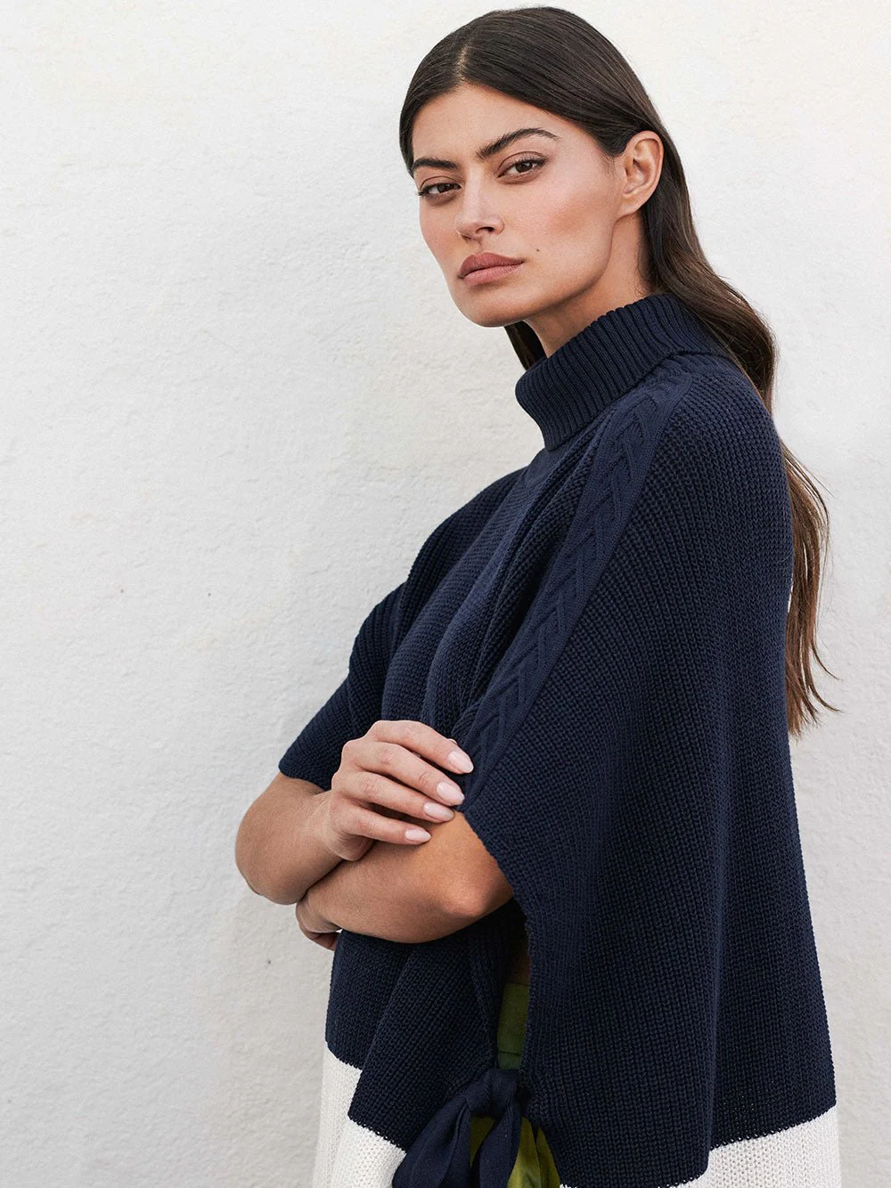 Paola Striped Poncho - Image 4