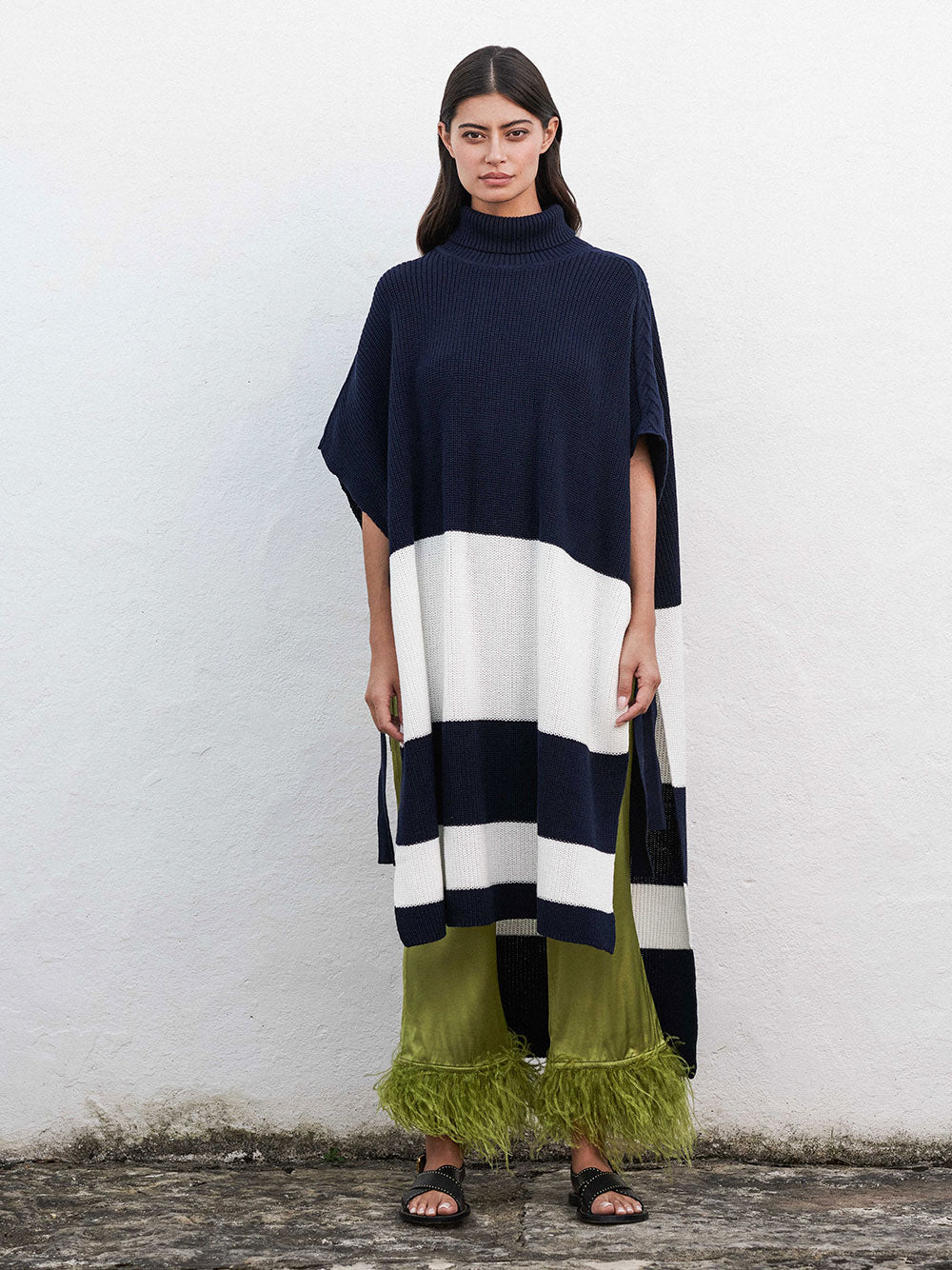 Paola Striped Poncho - Image 6