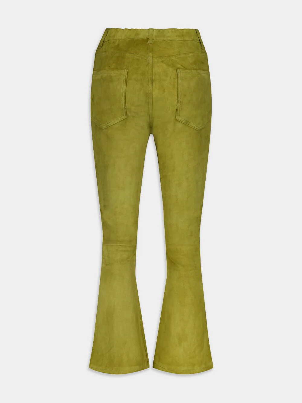 Zircon Leather Flared Pants - Image 10