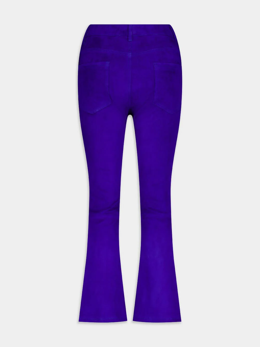 Zircon Leather Flared Pants - Image 14