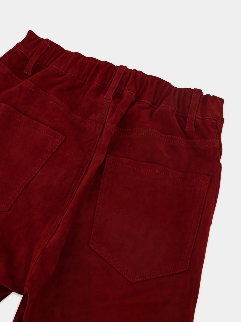 Zircon Leather Flared Pants - Image 5