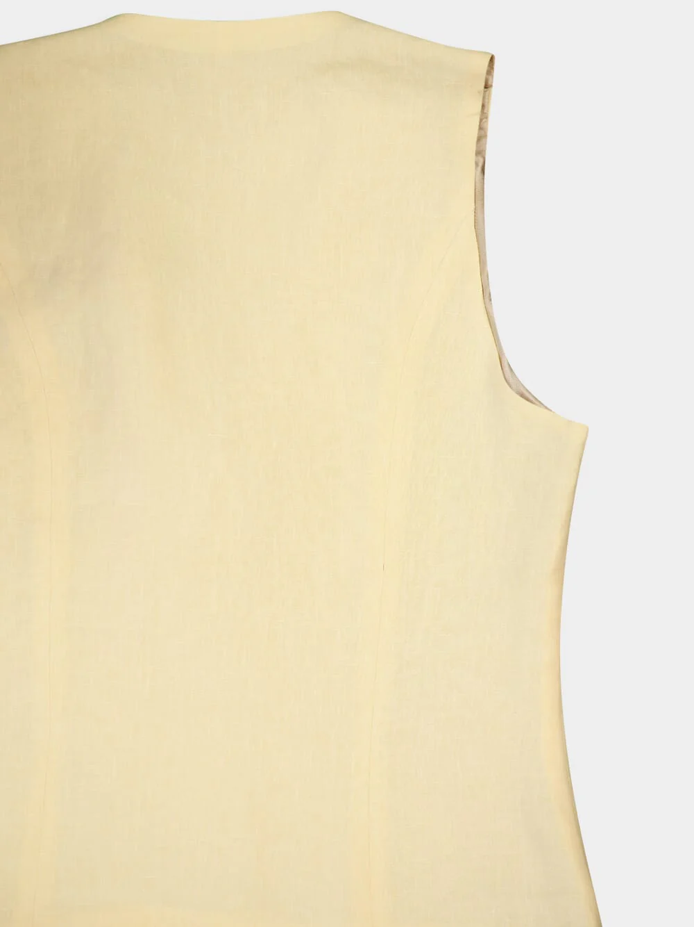 Leo Cream Linen Vest - Image 5