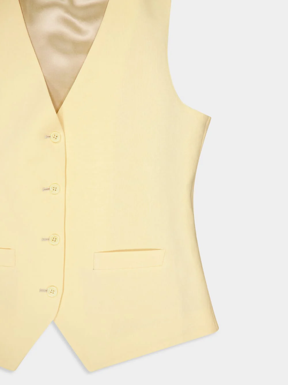 Leo Cream Linen Vest - Image 6