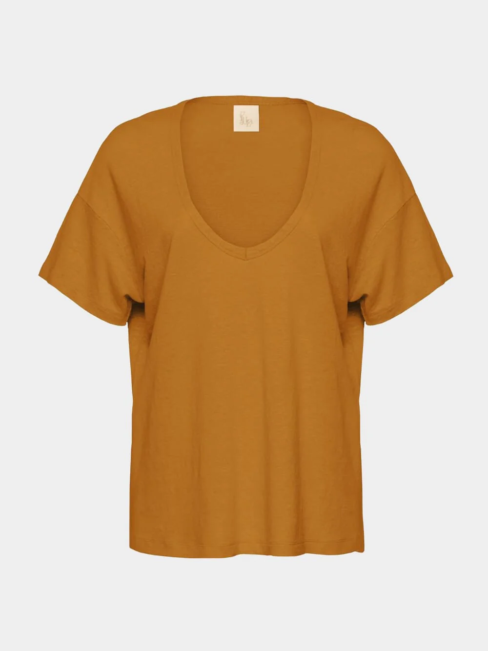 Linen V-Neck T-Shirt - Image 3