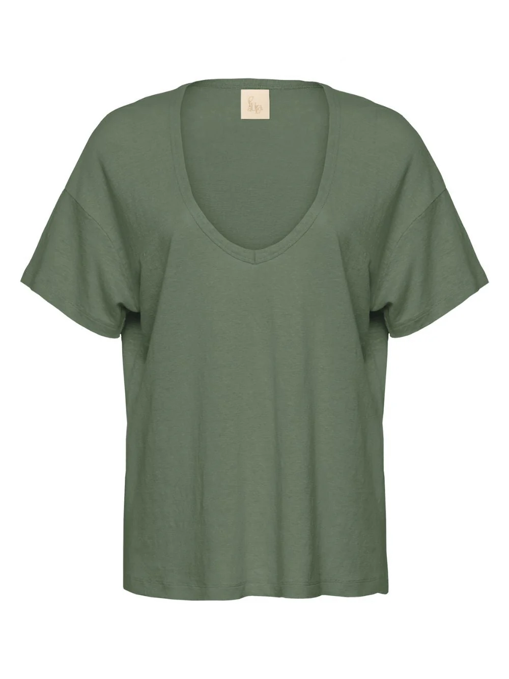 Linen V-Neck T-shirt - Image 3