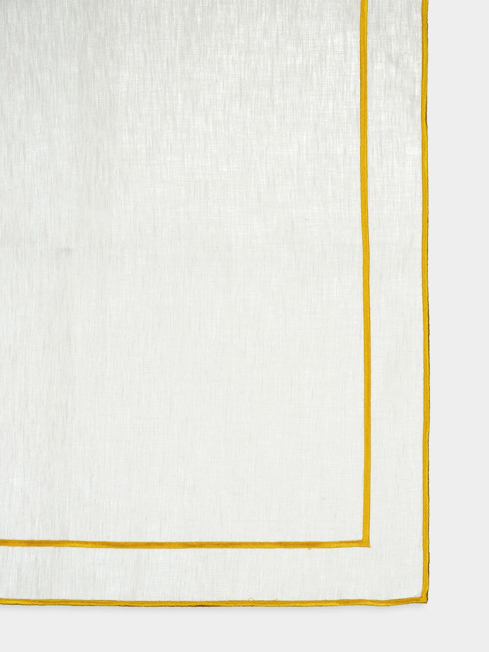 Lisboa Linen Napkin with Mustard Border - Image 3