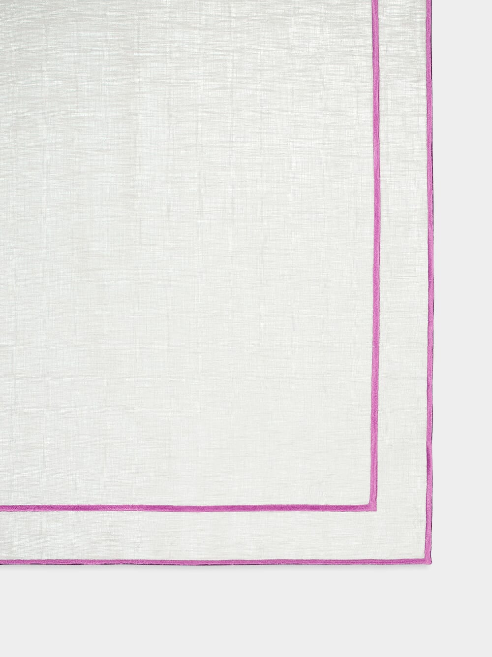 Lisboa Linen Napkin with Pink Border - Image 2