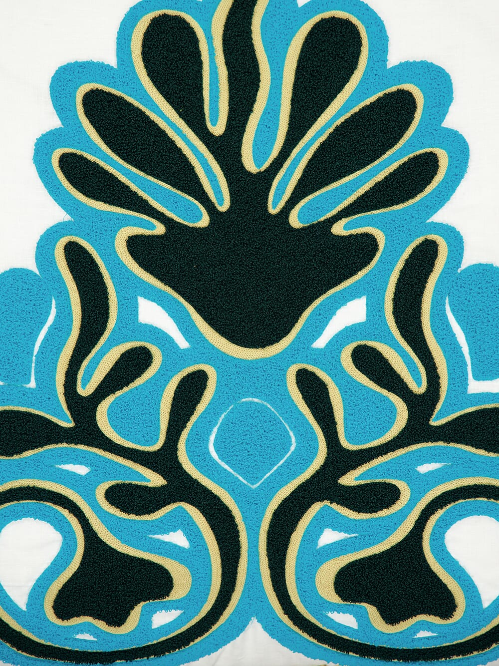 Onyx Embroidered White Cushion - Image 3