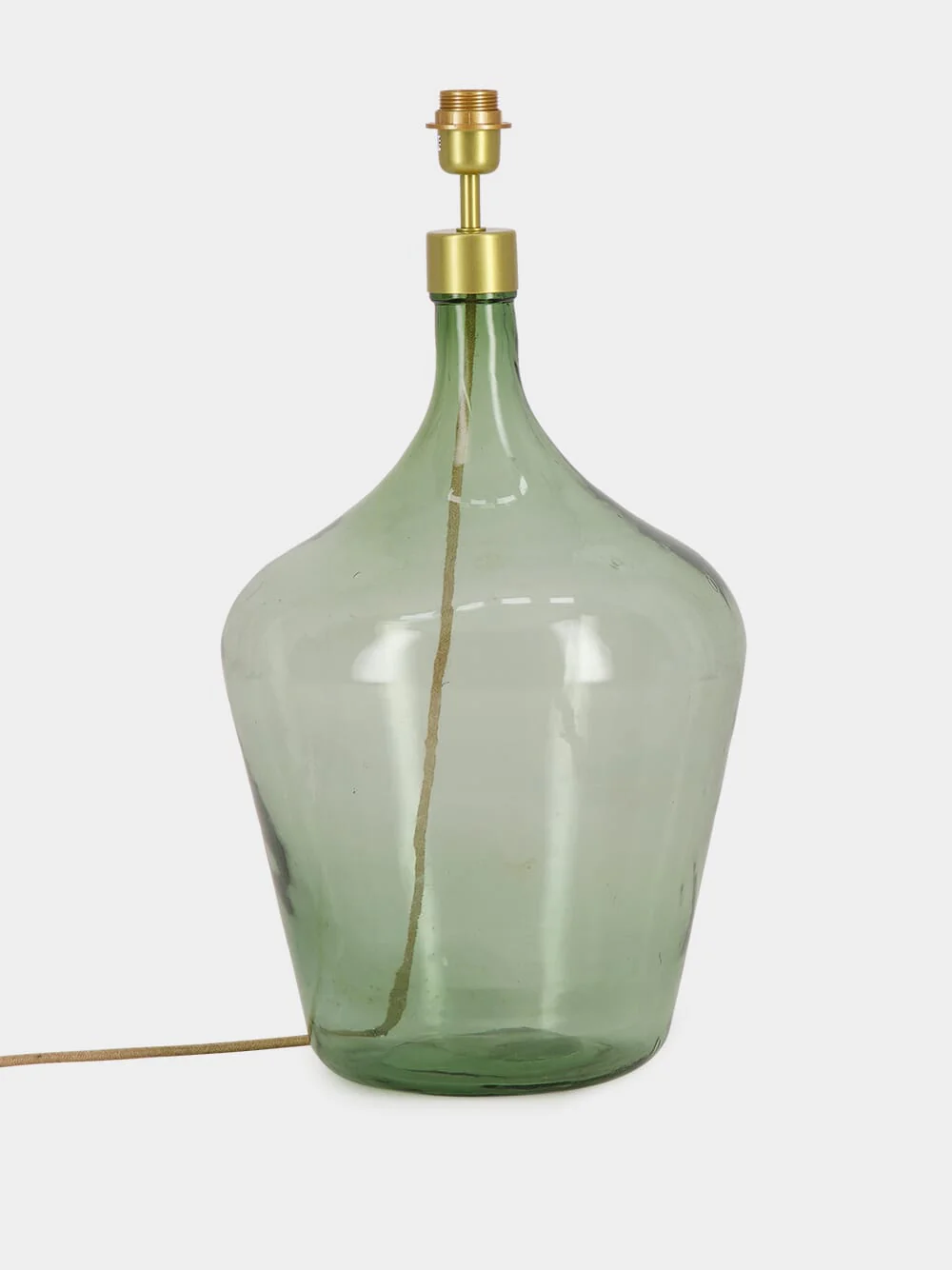 Olive Green Glass Lamp Base - Image 2