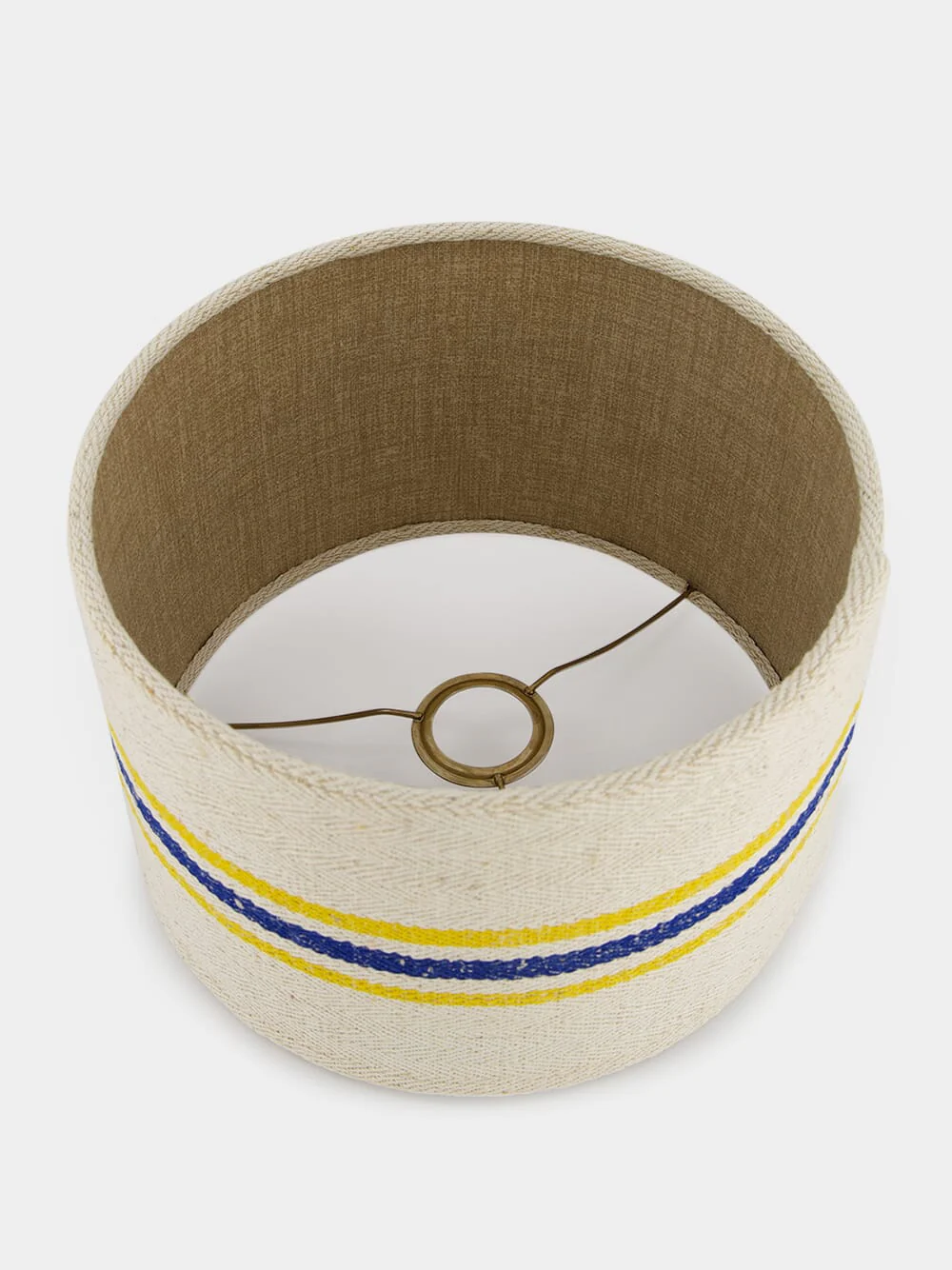 Striped Small Blue and Yellow Lampshade - Image 2