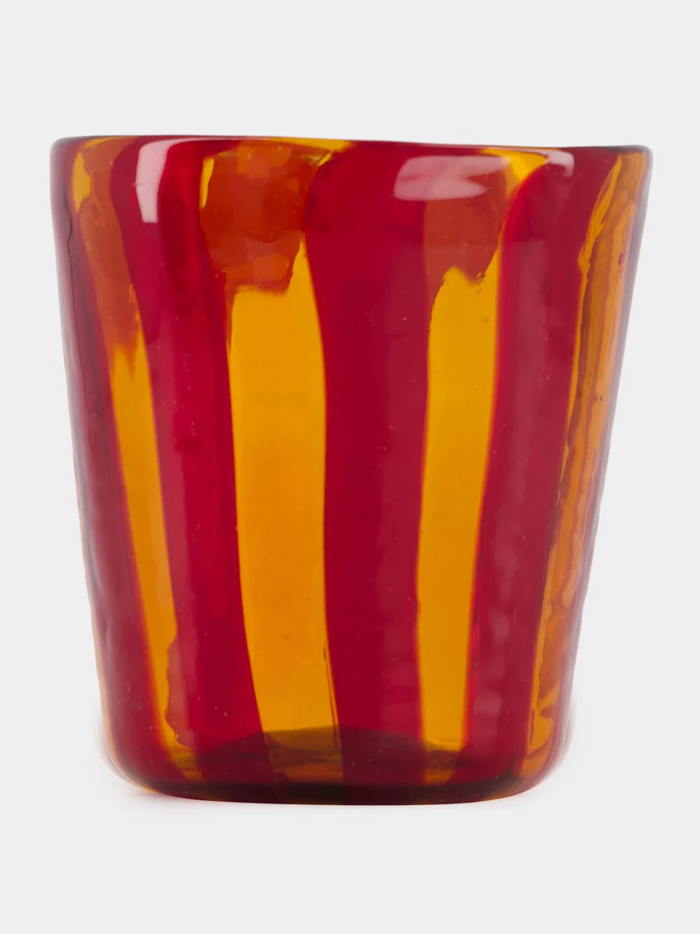 Burgundy and Amber Striped Glass - Image 3