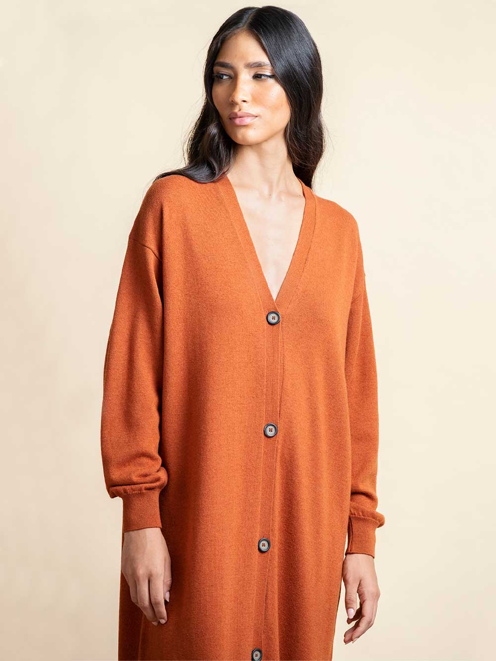 Brown Long Cardigan - Image 3