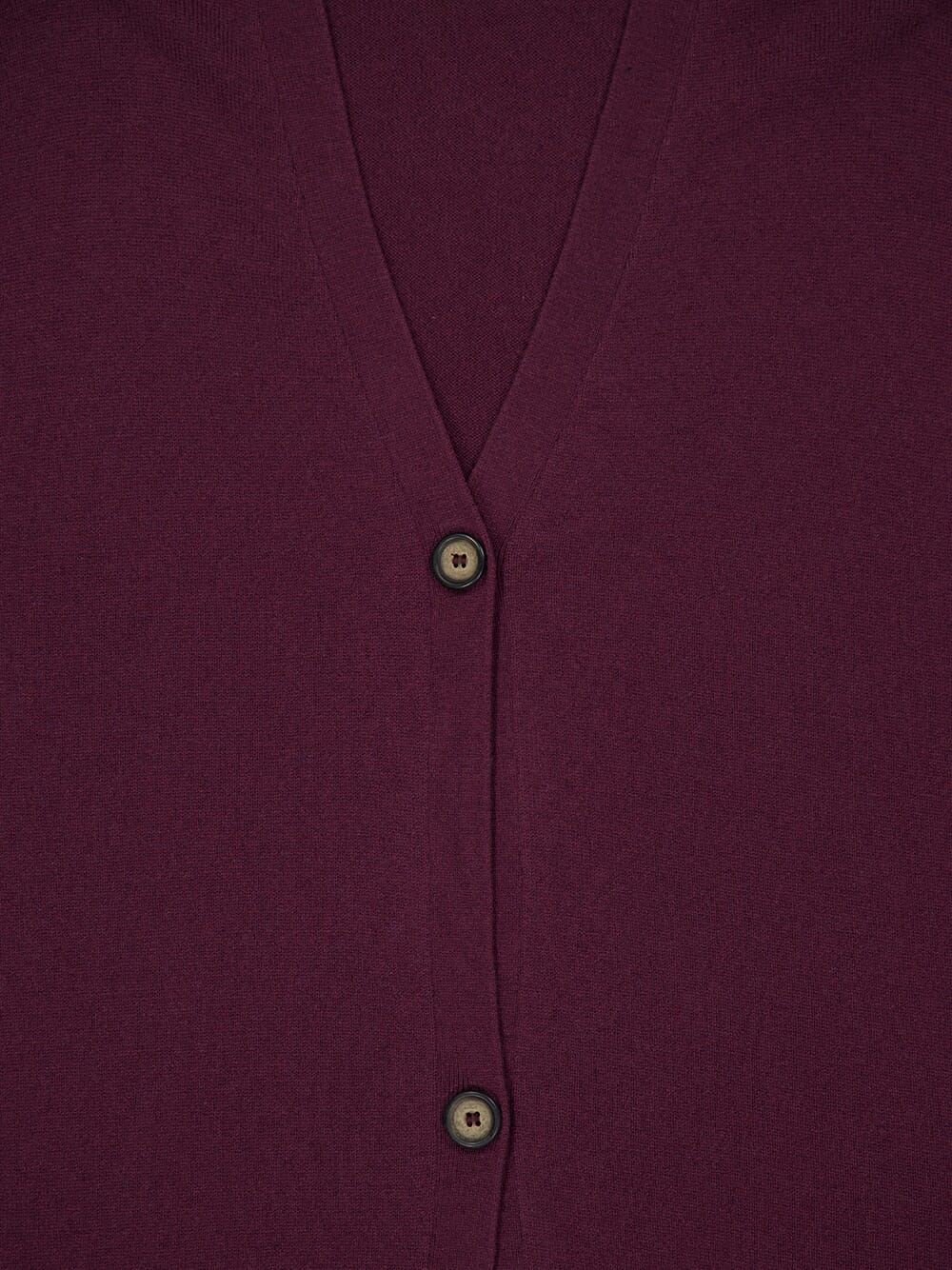 Long Aubergine Cashmere Cardigan - Image 2