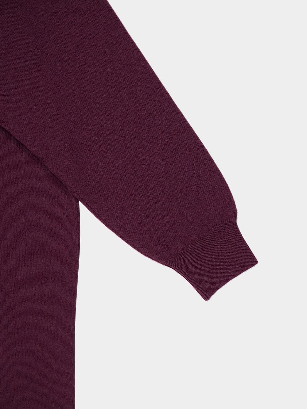 Long Aubergine Cashmere Cardigan - Image 3
