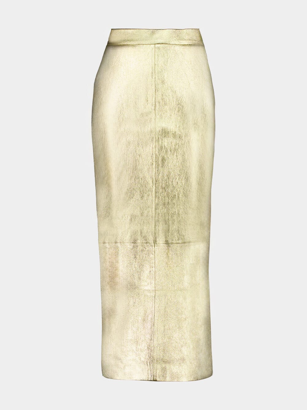 Luna Gold-Effect Leather Skirt