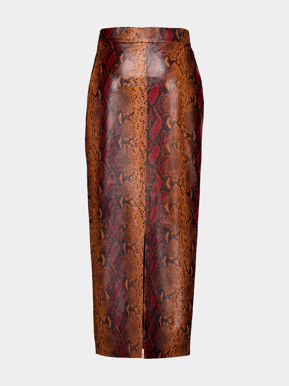 Luna Snakeskin-Effect Leather Skirt - Image 3