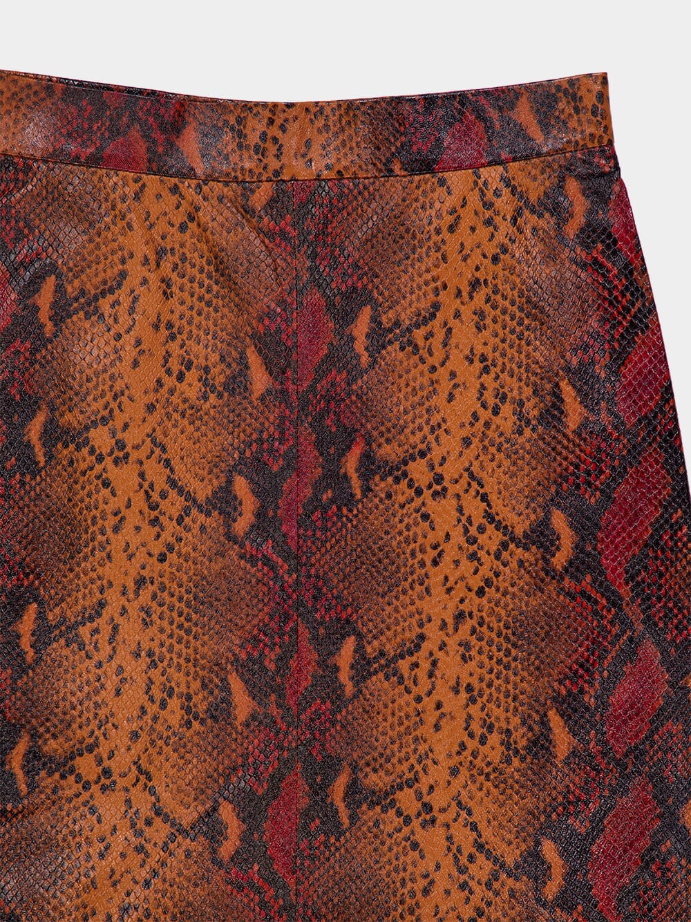 Luna Snakeskin-Effect Leather Skirt - Image 5