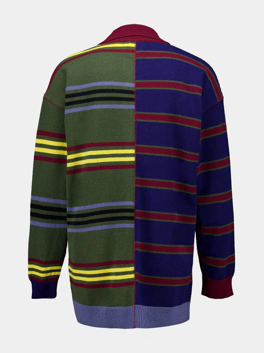 Magdalene Multicolour Striped Embroidered Knitted Top - Image 3
